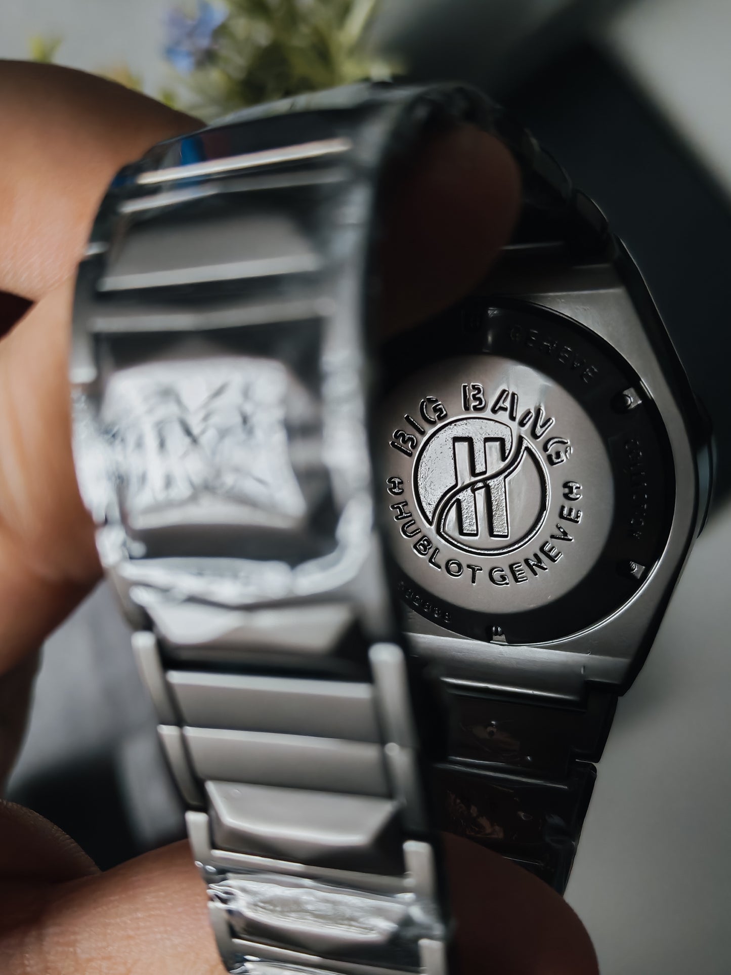 HUBLOT big bang chronograph with stainless BELT