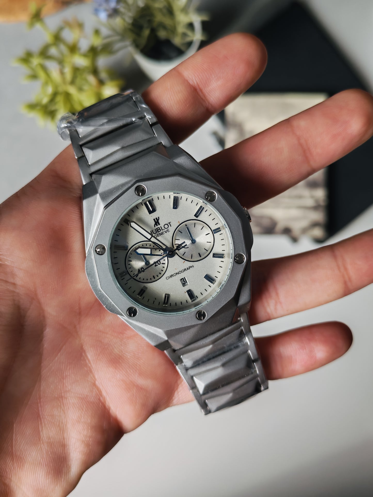 HUBLOT big bang chronograph with stainless BELT